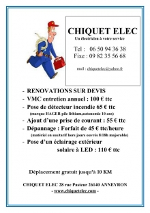 Chiquet Elec ouvrier artisan
